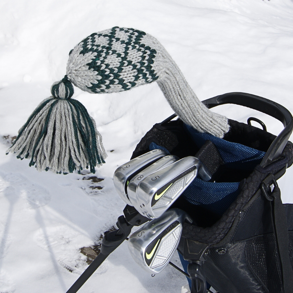 Couvre-chef en tricot pied-de-poule