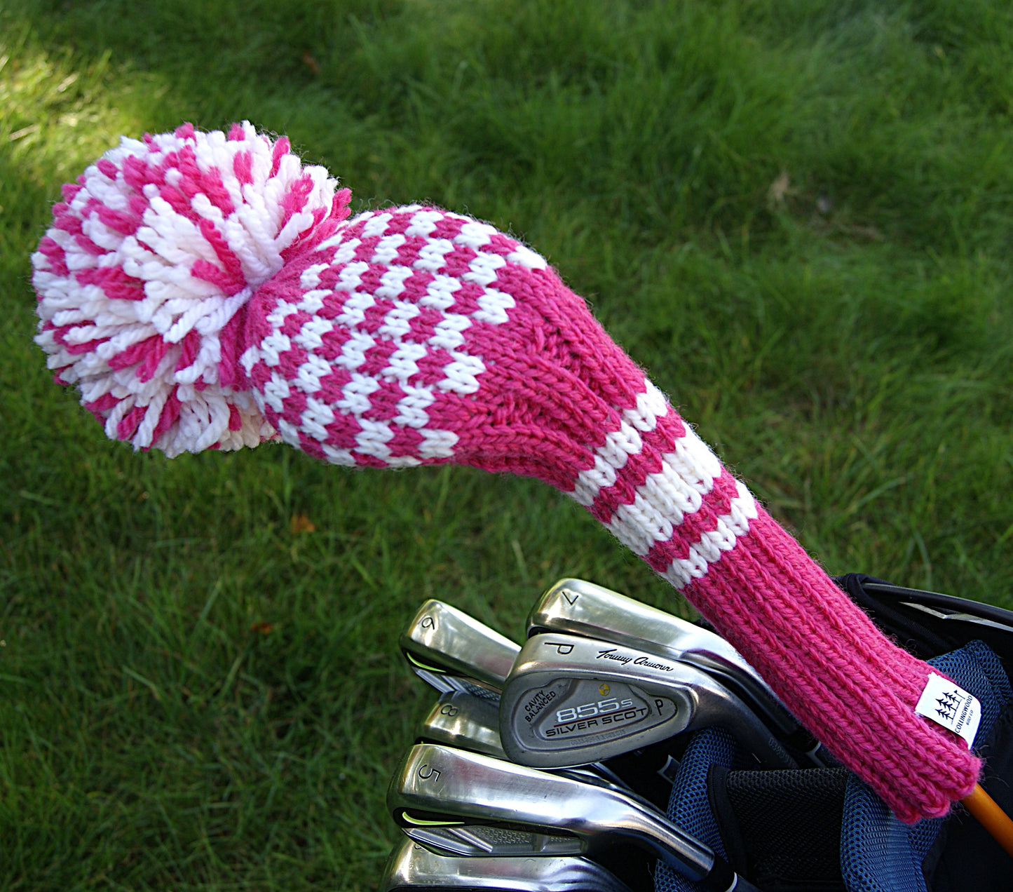 Checkered Pattern Custom Knit Golf Club Headcover