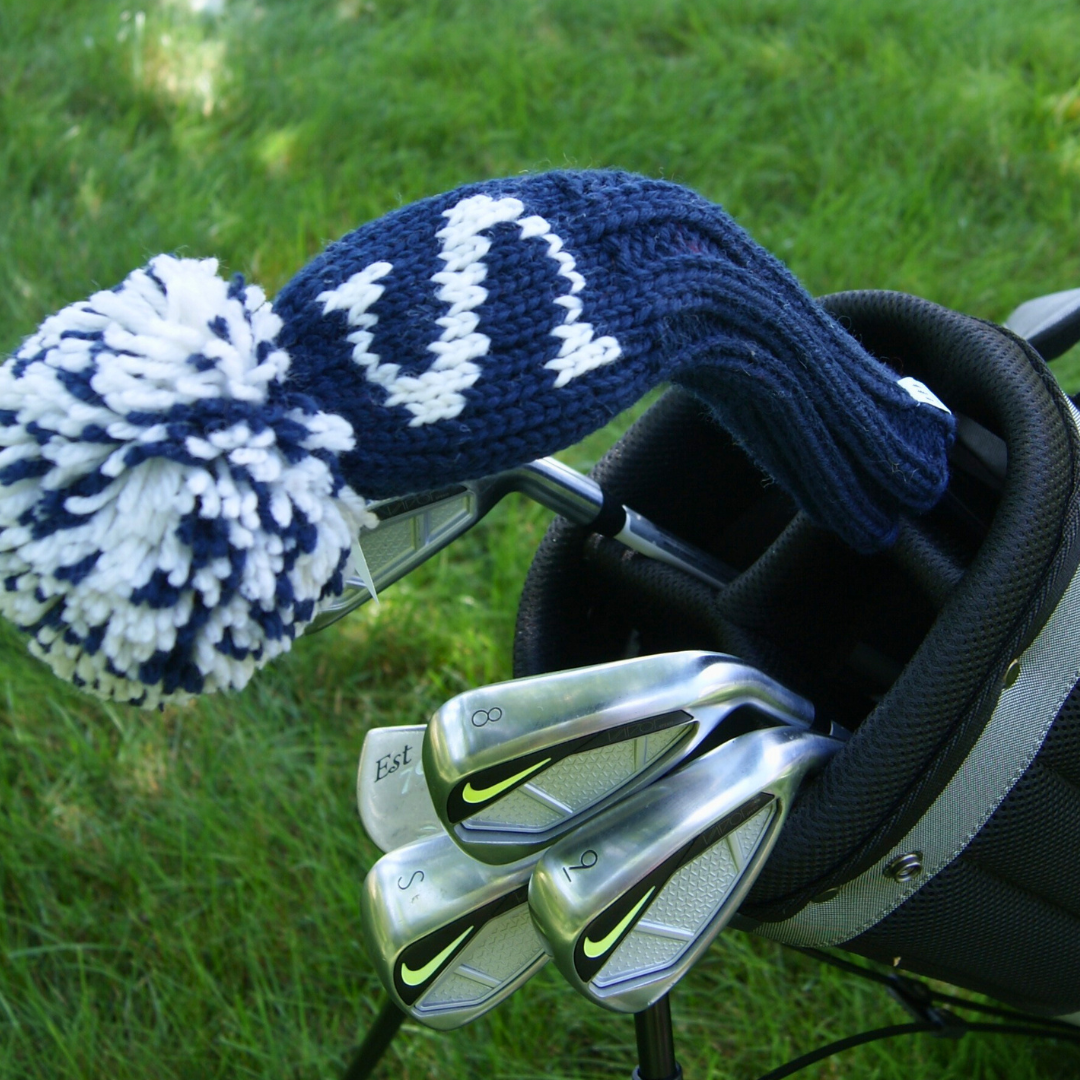 Knit Hybrid Cover - Navy with White S Monogram