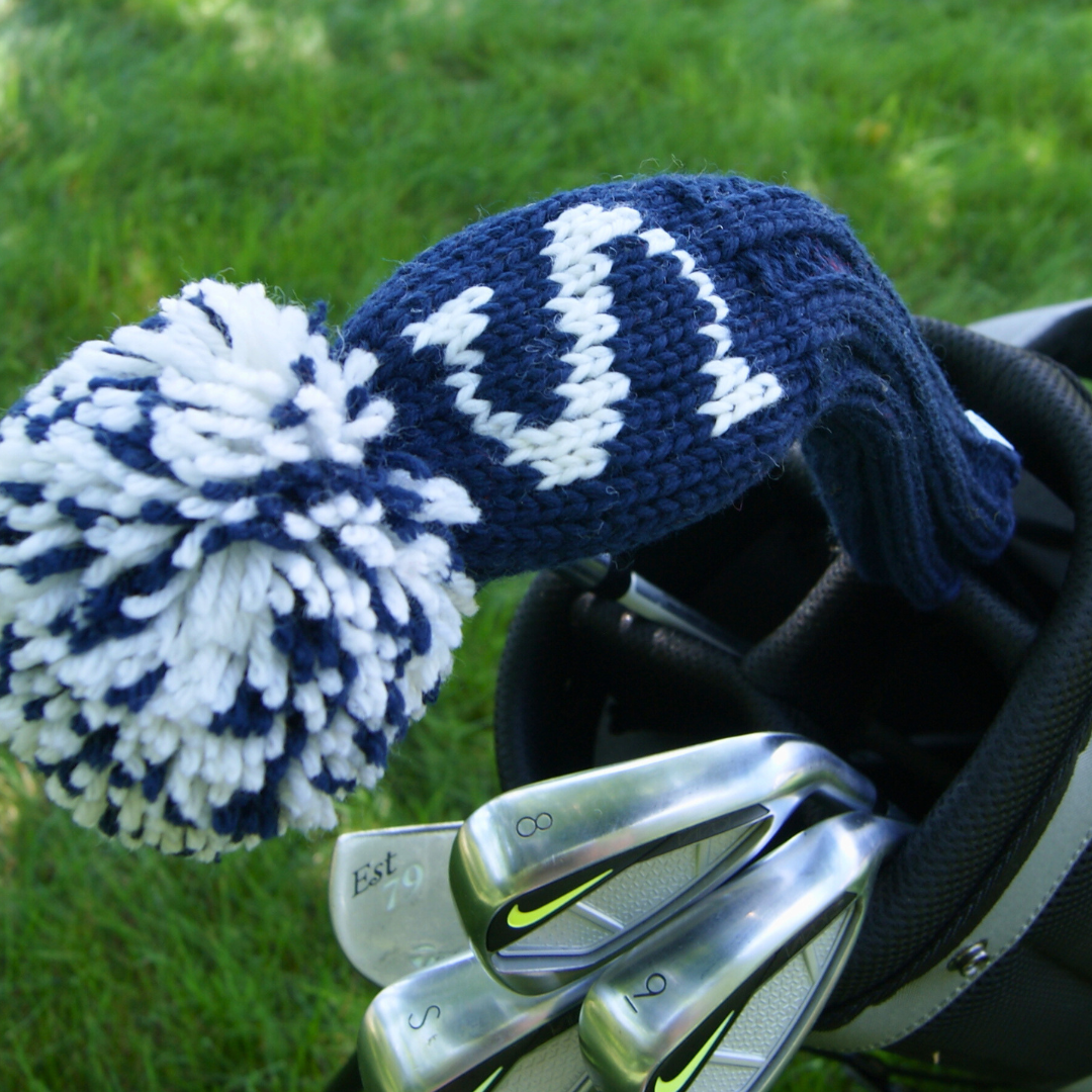 Knit Hybrid Cover - Navy with White S Monogram