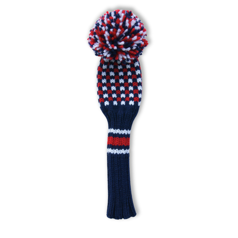 Checkered Pattern Custom Knit Golf Club Headcover