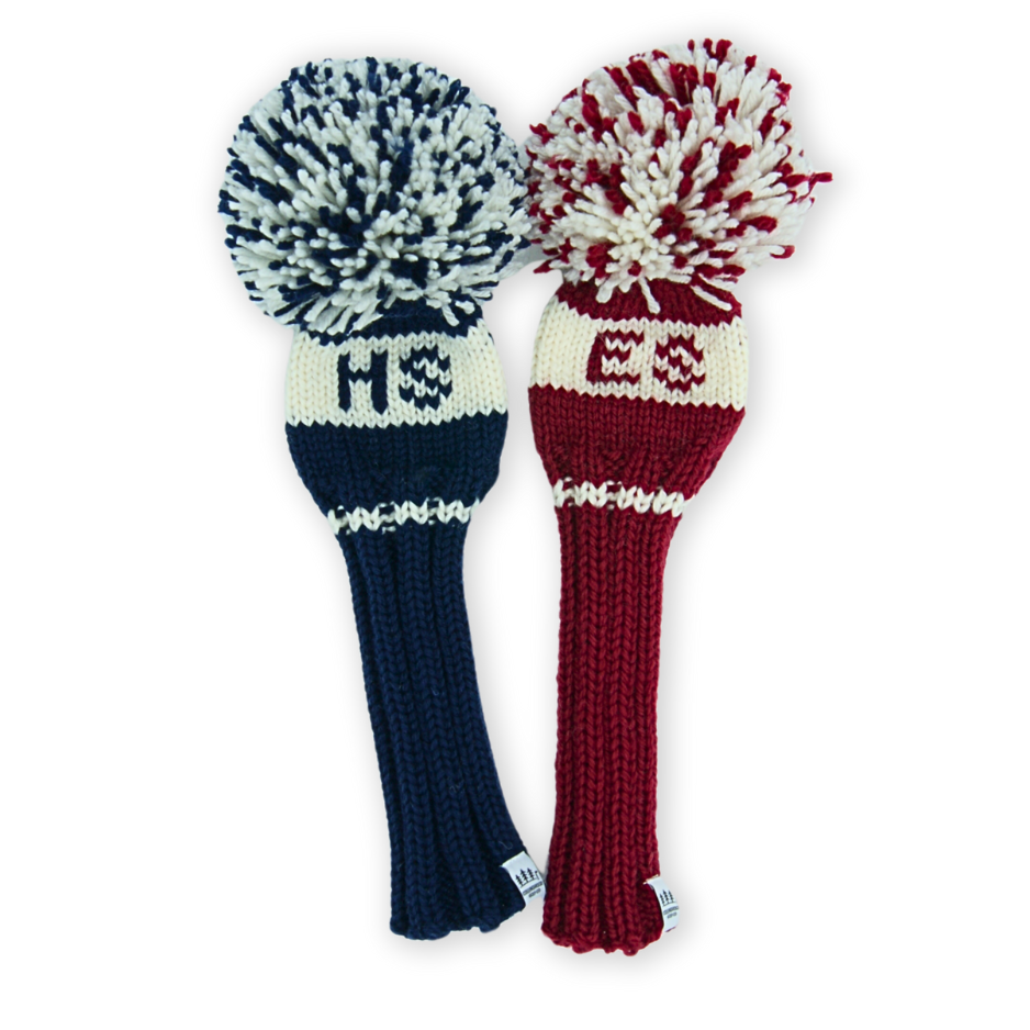 Couvre-chef en tricot à rayures monogramme personnalisé - Petites lettres