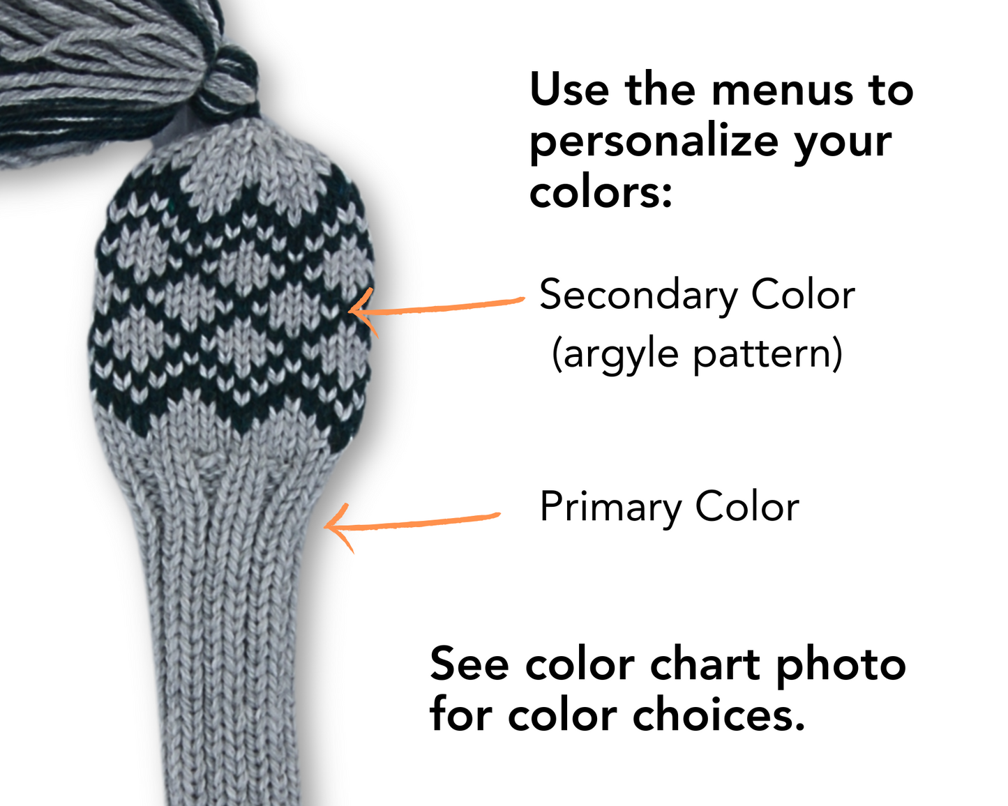 Argyle Pattern Custom Knit Headcover