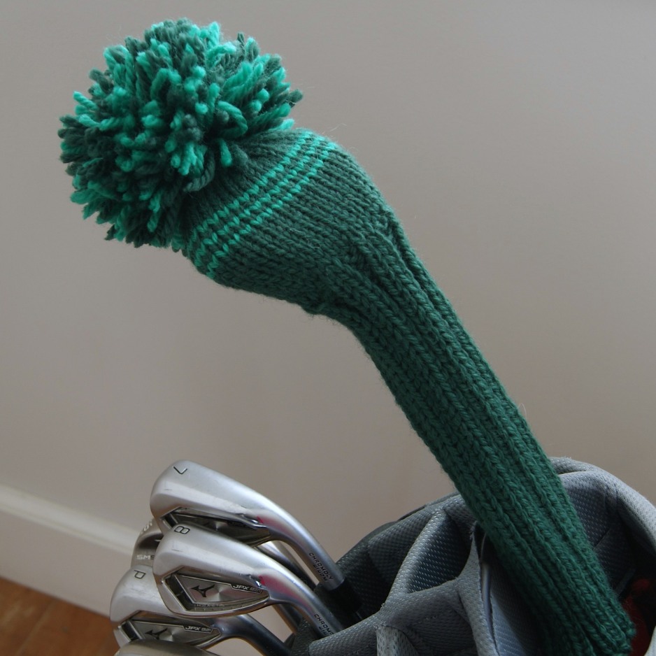 3 Stripes Knit Fairway Wood Headcover (Dark Green/Green)