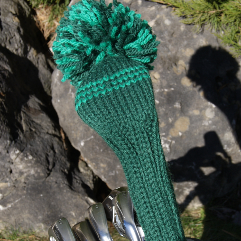 3 Stripes Knit Fairway Wood Headcover (Dark Green/Green)