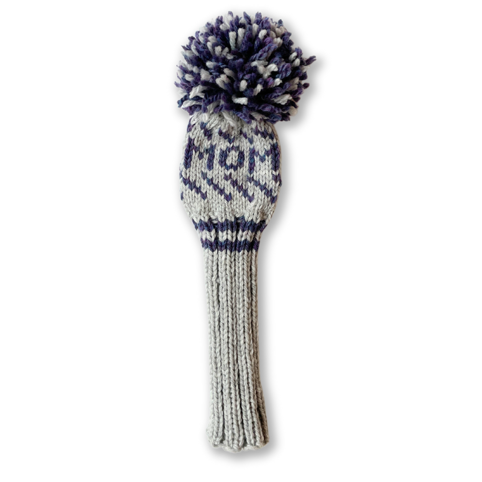 Monogram Diagonal Stripe Custom Knit Headcover - 3 Letters/Numbers