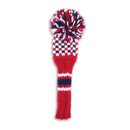 Checkered Pattern Custom Knit Golf Club Headcover