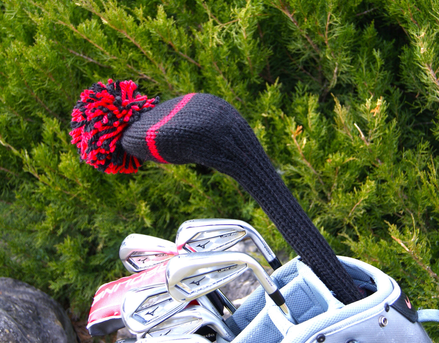 One Stripe Driver Headcover (Black/Red)