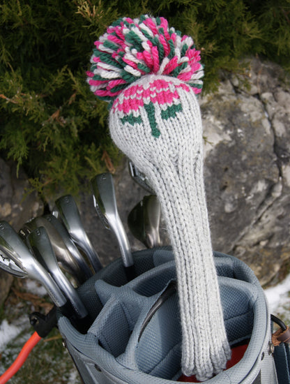 Flower Motif Custom Knit Headcover