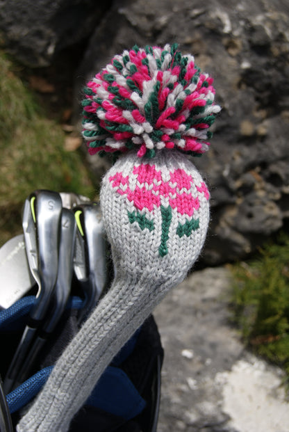 Flower Motif Custom Knit Headcover