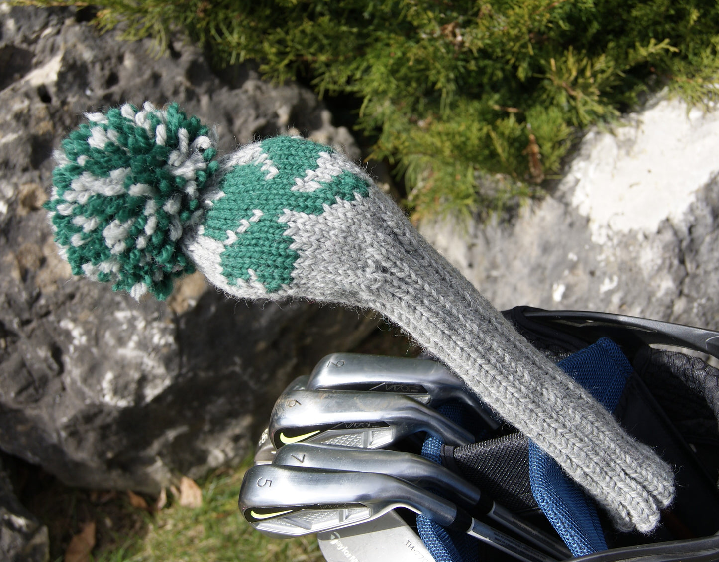 Shamrock Motif Custom Knit Headcover