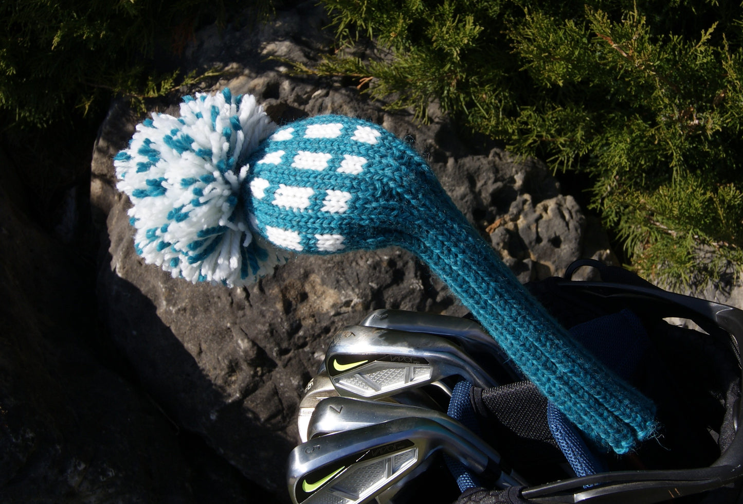 Grid Pattern Custom Knit Headcover