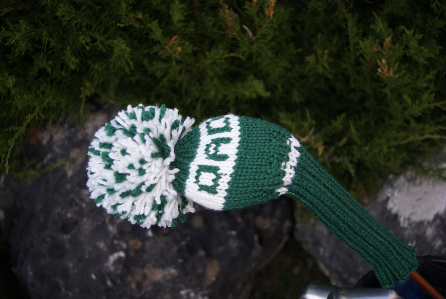 Monogram Stripe Custom Knit Headcover - 3 Letters/Numbers