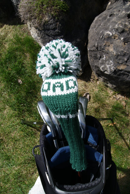 Monogram Stripe Custom Knit Headcover - 3 Letters/Numbers