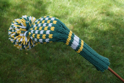 Checkered Pattern Custom Knit Golf Club Headcover