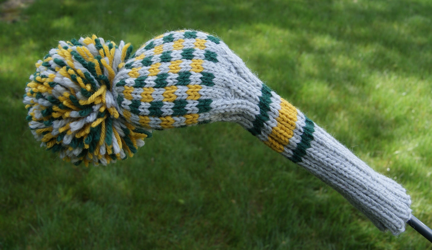 Checkered Pattern Custom Knit Golf Club Headcover