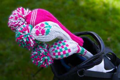 Couvre-chef en tricot à motif floral