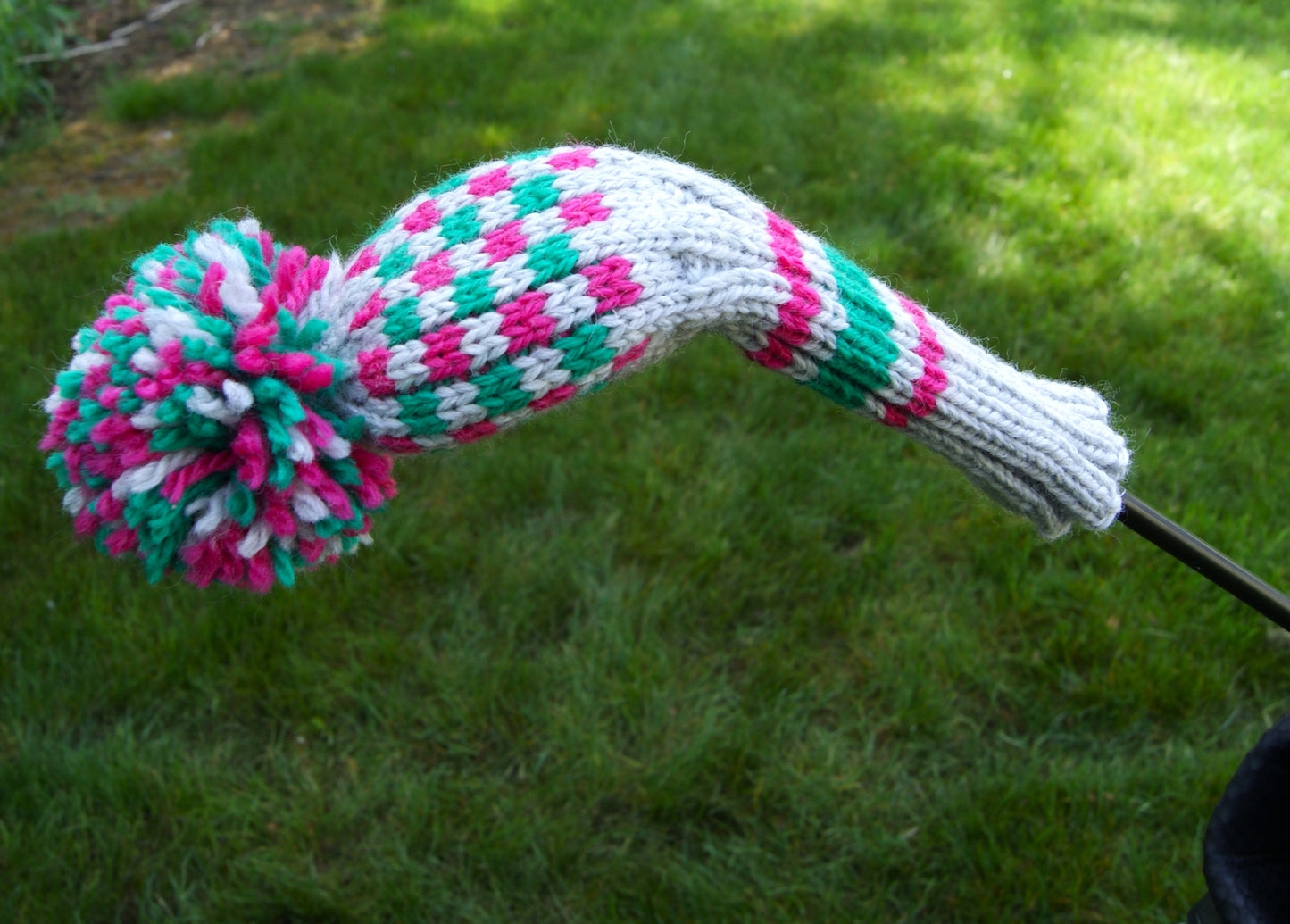 Checkered Pattern Custom Knit Golf Club Headcover