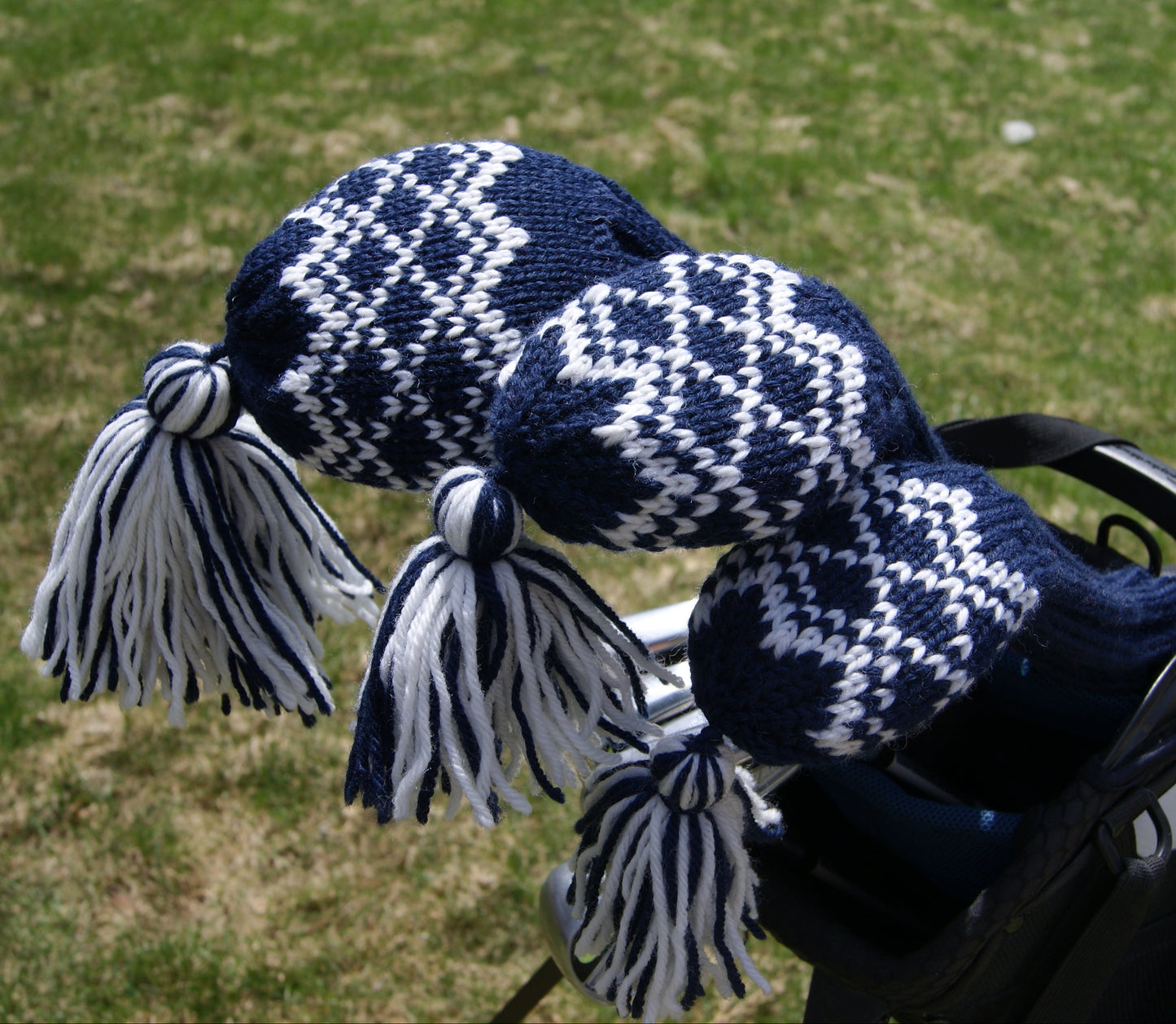 Couvre-chef en tricot pied-de-poule