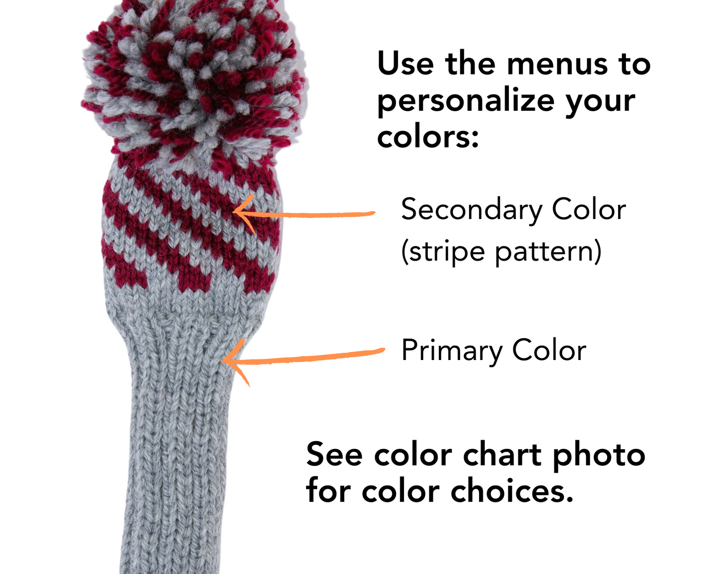 Spiral Pattern Custom Knit Headcover