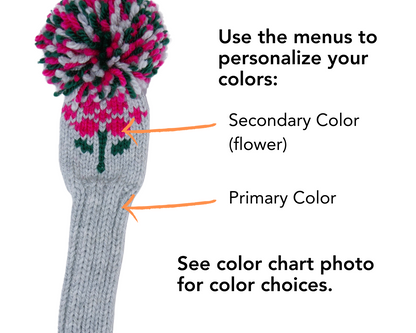 Flower Motif Custom Knit Headcover