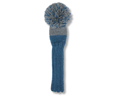 Broad Stripe Knit Fairway Wood Headcover (Blue Heather/Grey)