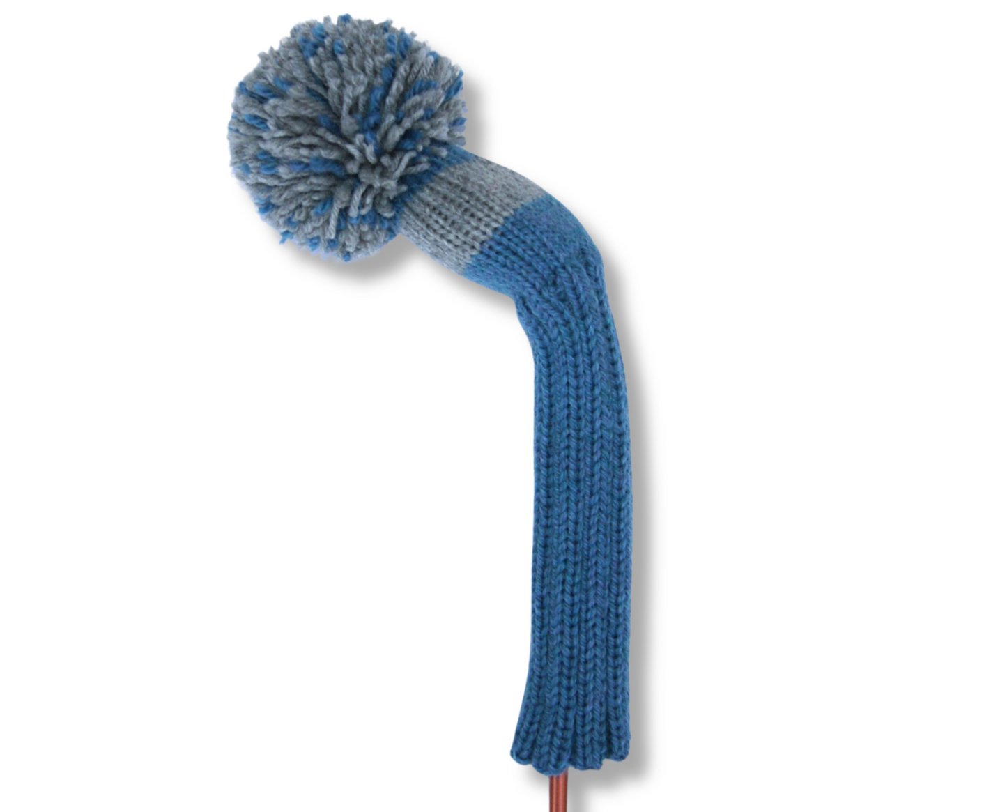 Broad Stripe Knit Fairway Wood Headcover (Blue Heather/Grey)