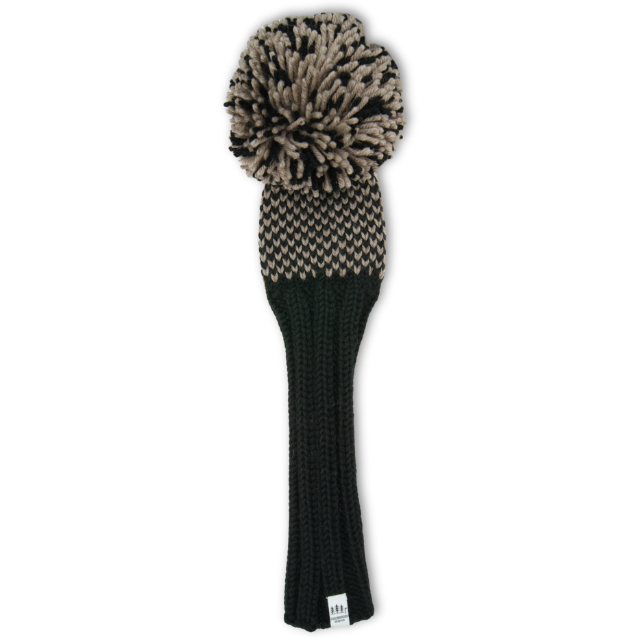 Fairway Wood Cover - Houndstooth pattern (black/oatmeal)