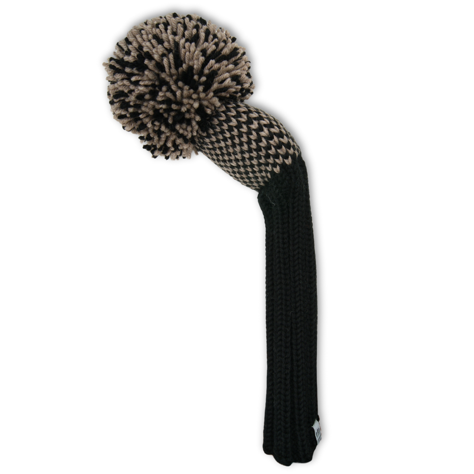 Fairway Wood Cover - Houndstooth pattern (black/oatmeal)