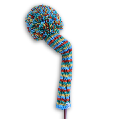 Fairway Wood Cover - Mini Stripes (light blue, orange, yellow, kelly green)
