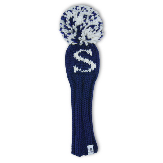 Knit Hybrid Cover - Navy with White S Monogram