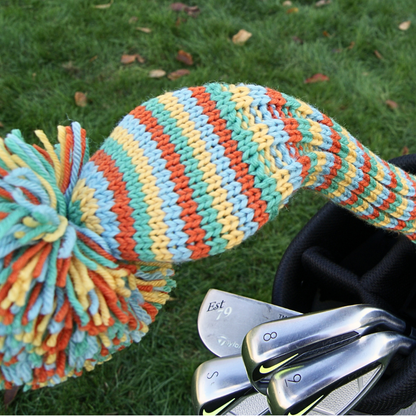 Fairway Wood Cover - Mini Stripes (light blue, orange, yellow, kelly green)