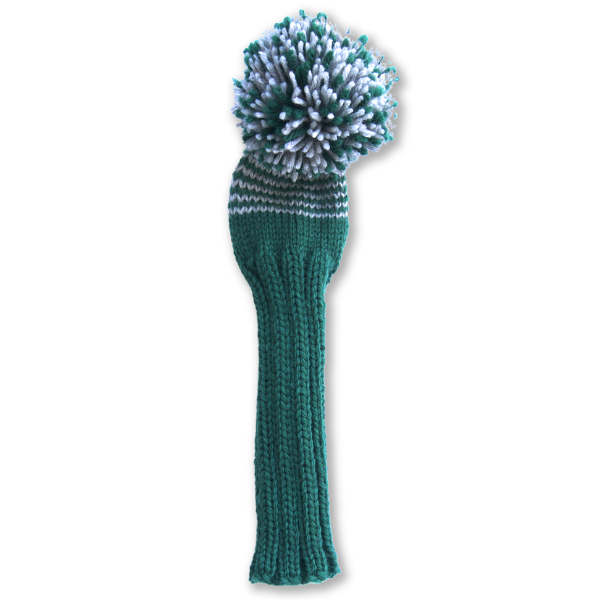 4 Stripes Knit Fairway Wood Headcover (Dark Green/Grey)