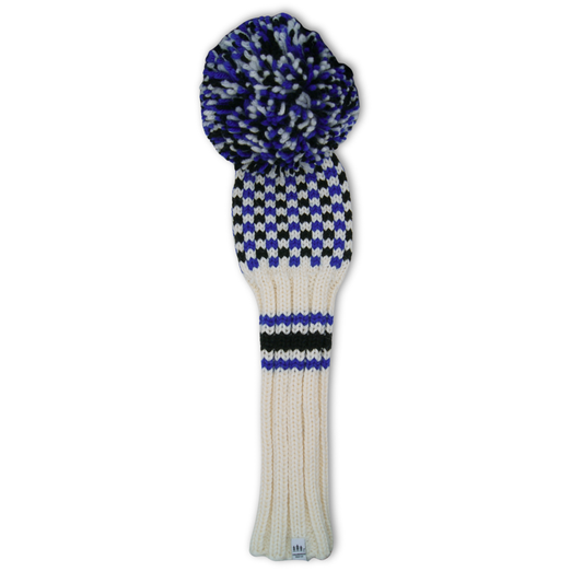 Driver Cover - Checkered Pattern (white, royal blue, and black)