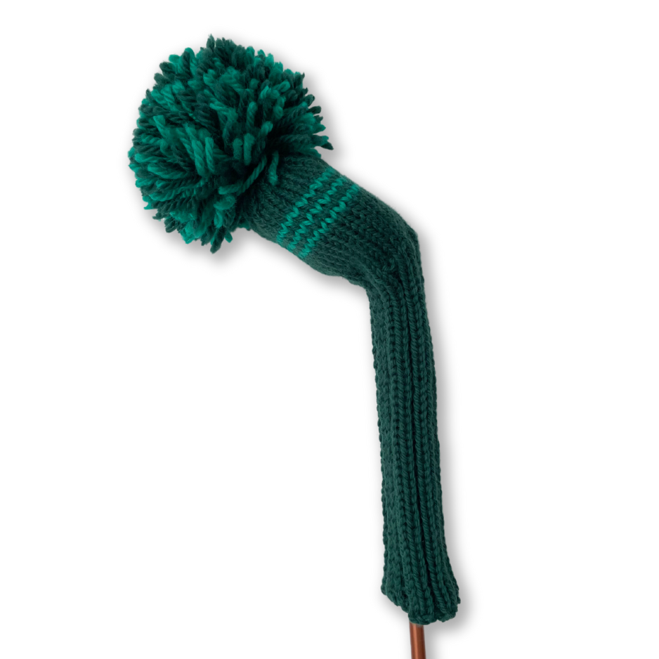 3 Stripes Knit Fairway Wood Headcover (Dark Green/Green)