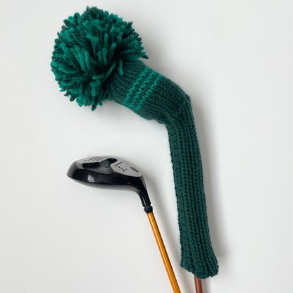 3 Stripes Knit Fairway Wood Headcover (Dark Green/Green)