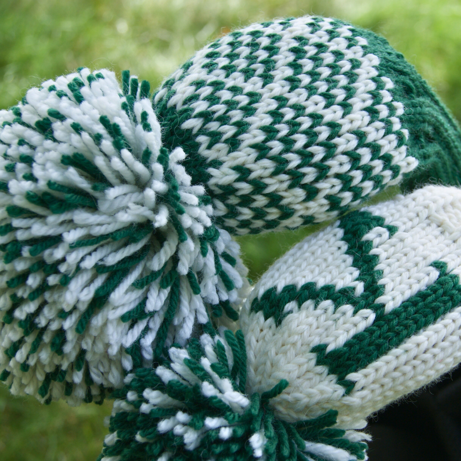 Couvre-chef en tricot à larges rayures