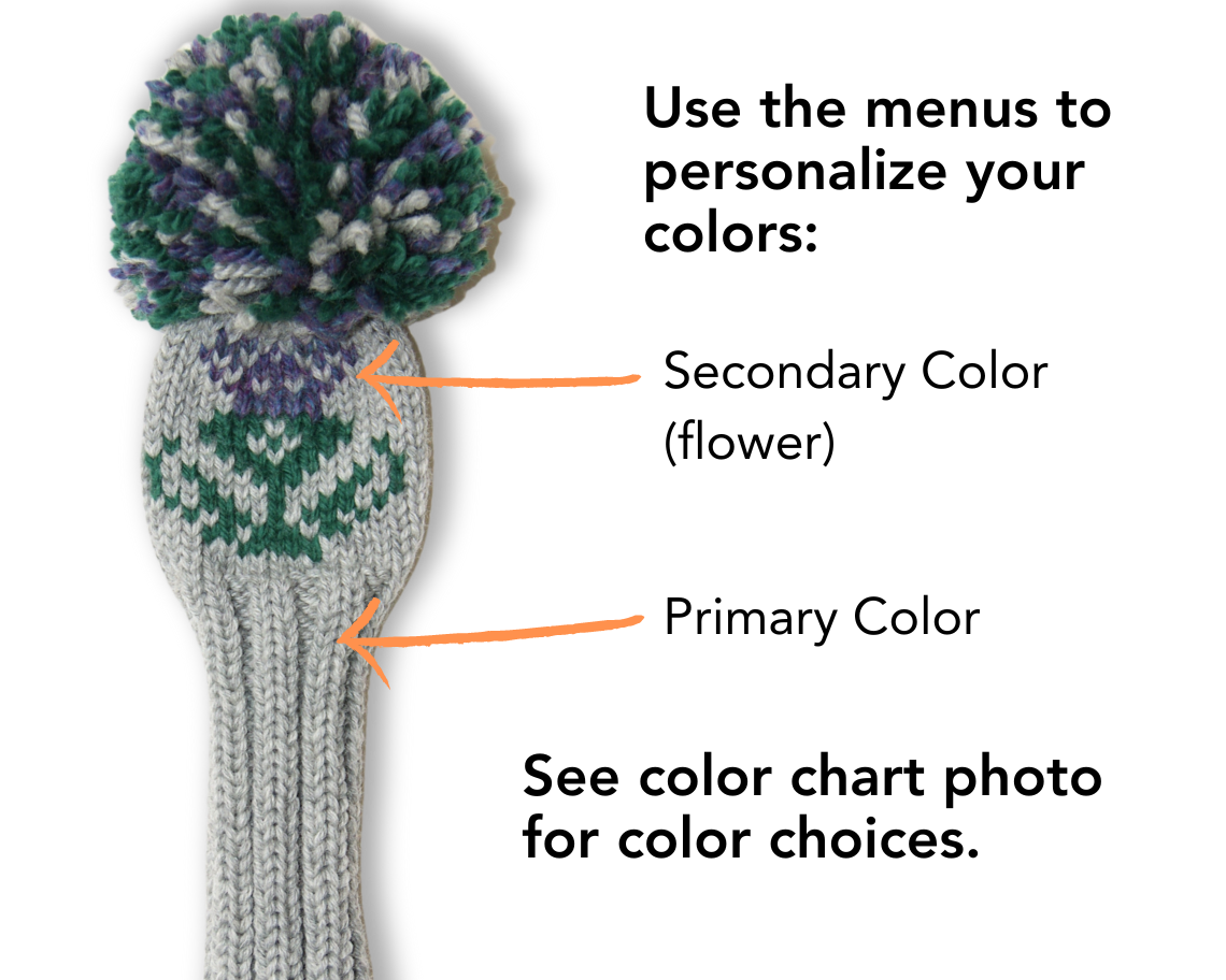 Scottish Thistle Motif Custom Knit Headcover