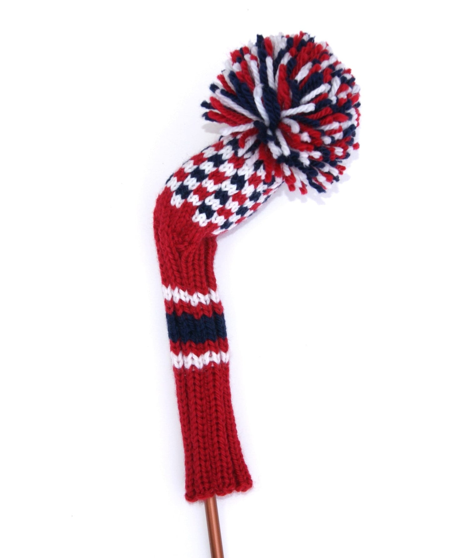 Checkered Pattern Custom Knit Golf Club Headcover