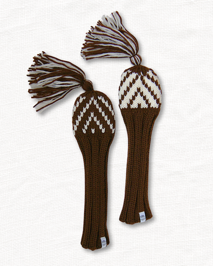 Couvre-chef en tricot à larges rayures